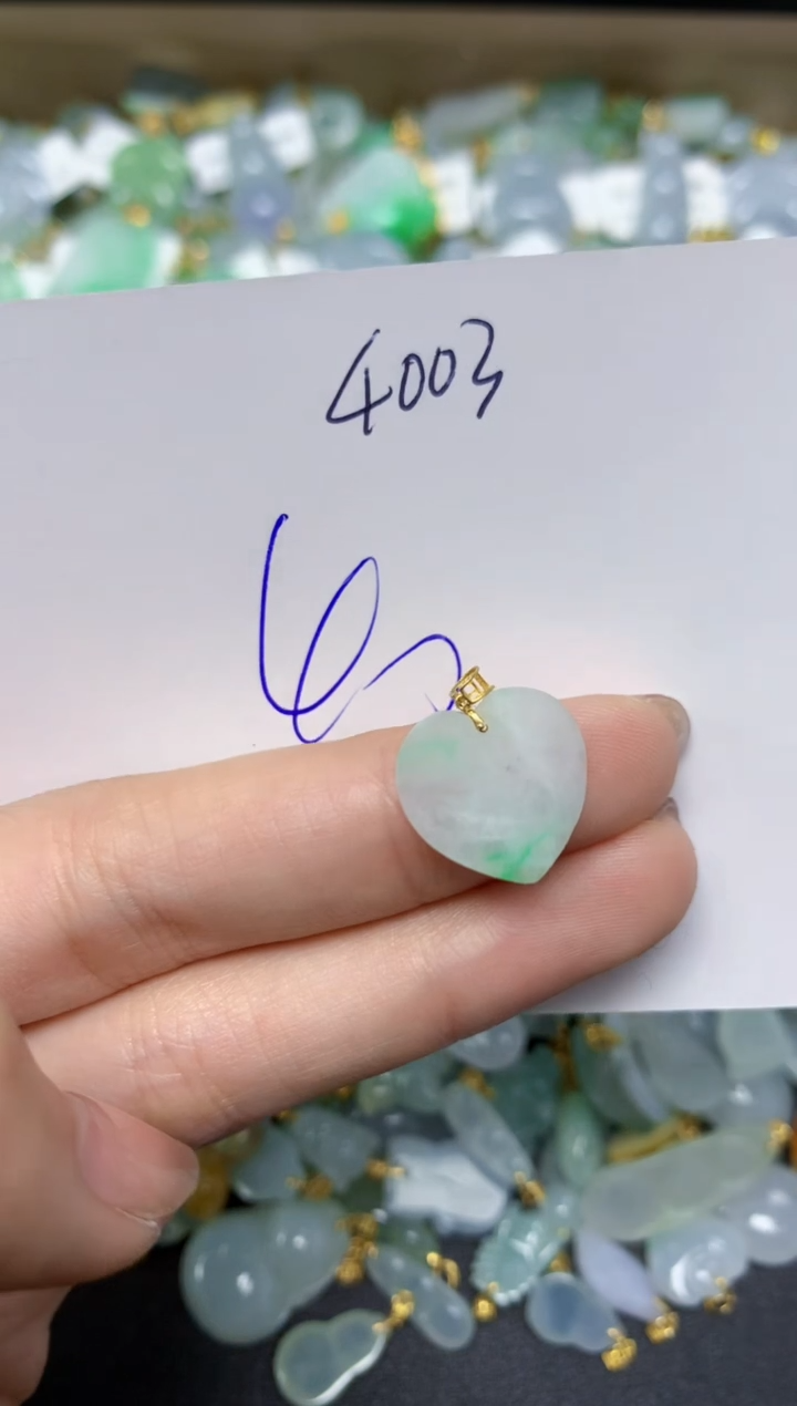 【闪购商品】翡翠颈饰18K金镶嵌天然翡翠A货