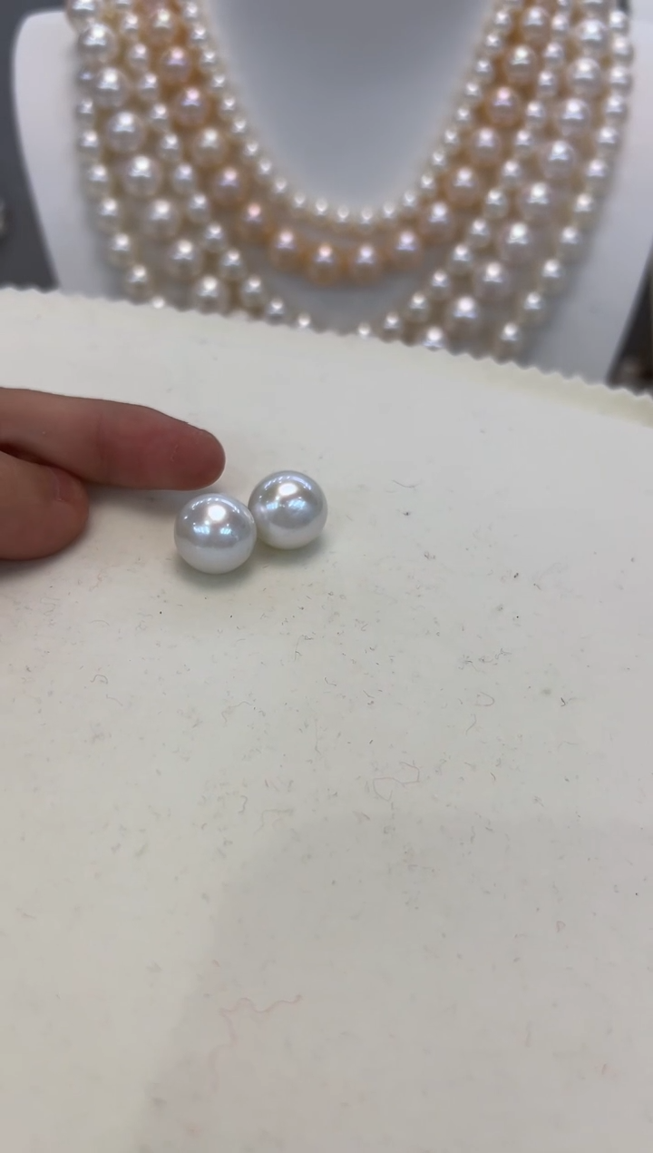 【闪购商品】淡水珍珠耳饰银S925镶嵌12-13