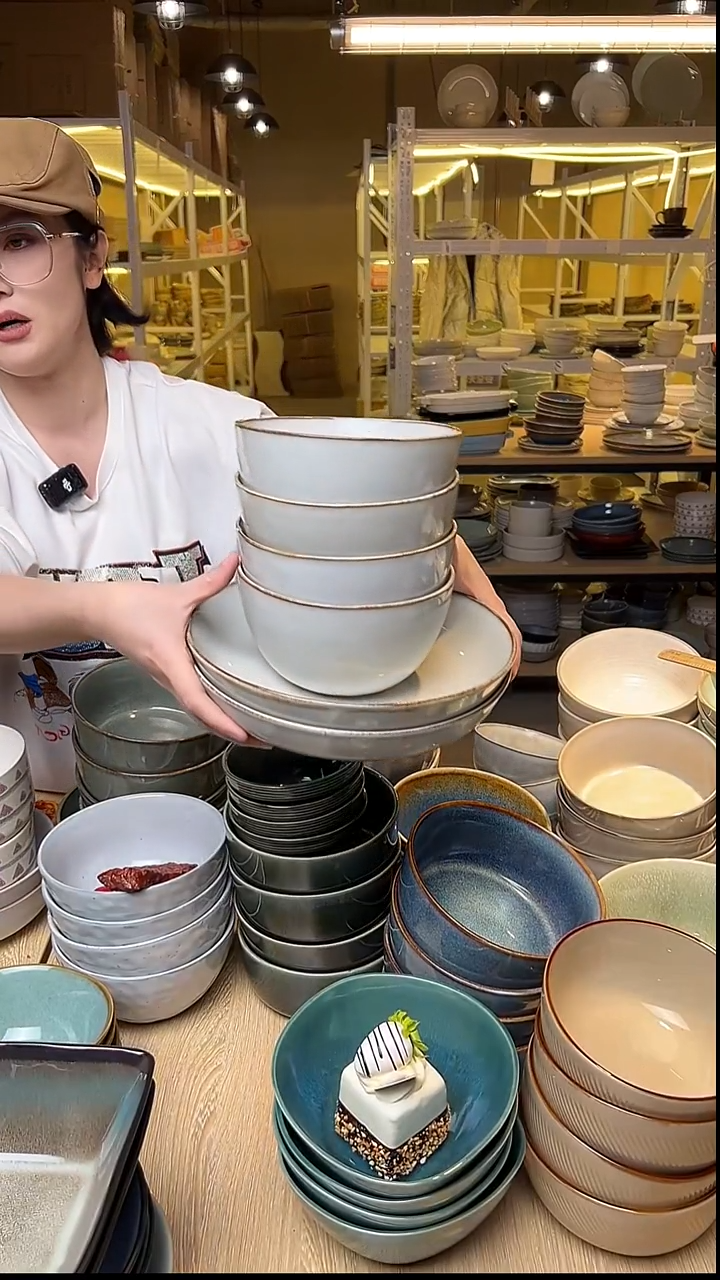 瓷308外贸尾货窑变釉下彩默认微瑕