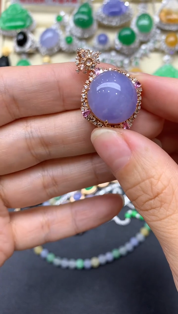 【闪购商品】翡翠颈饰18K金镶嵌658-中国好珍宝