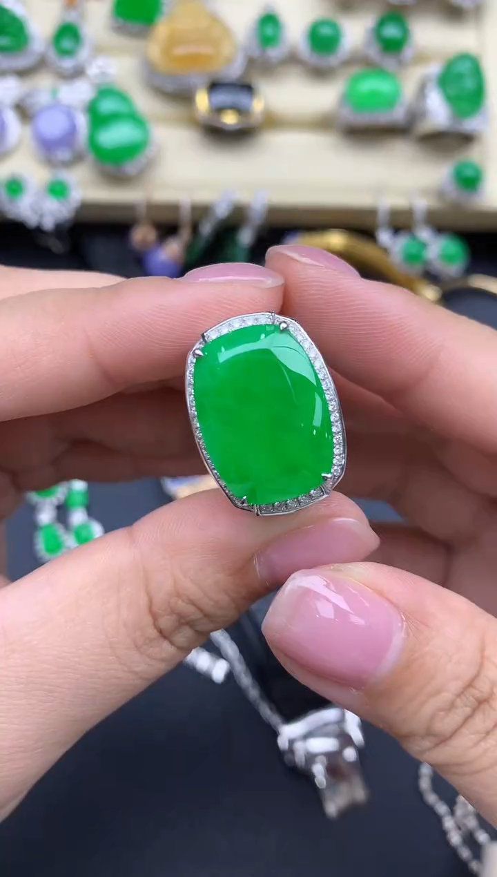 【闪购商品】翡翠戒指18K金镶嵌632-中国好珍宝