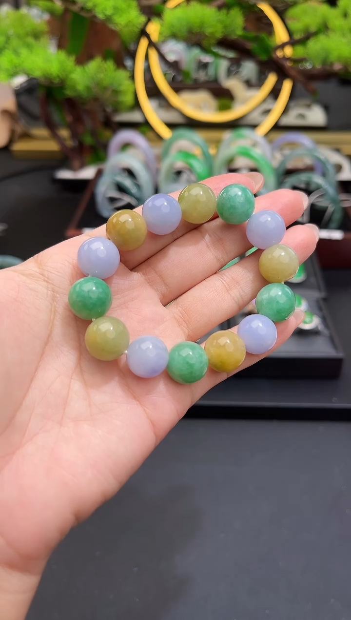 未镶嵌手串翡翠珠串