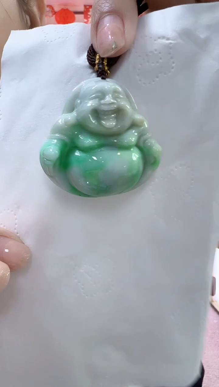 【闪购商品】翡翠颈饰未镶嵌孤品佛公宽39高37厚12.8