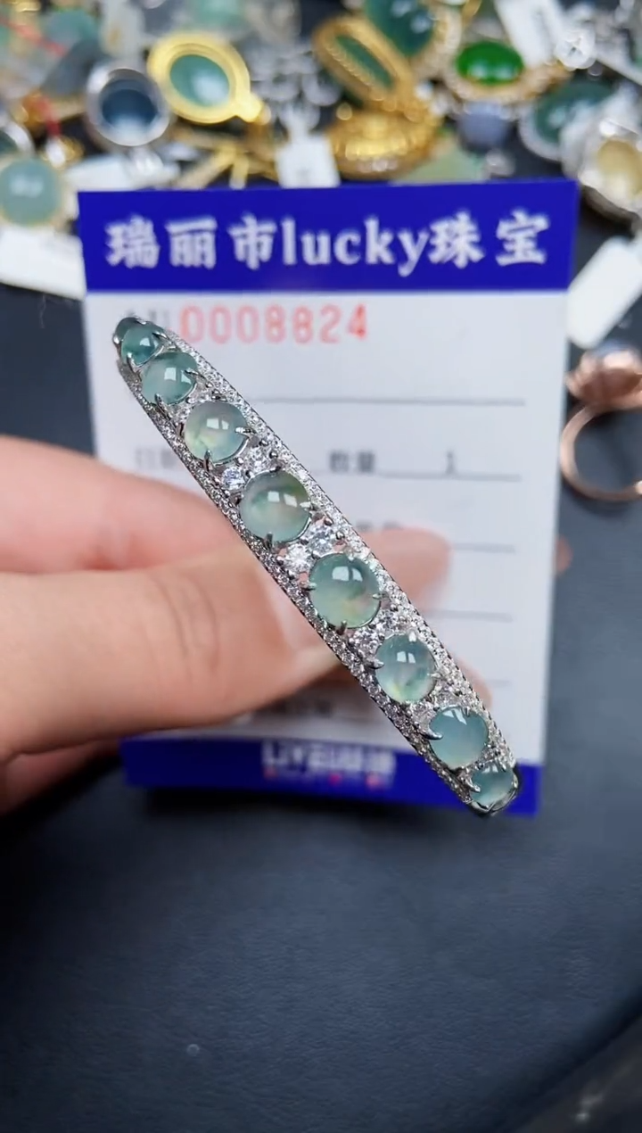 【闪购商品】翡翠颈饰银S925镶嵌8824