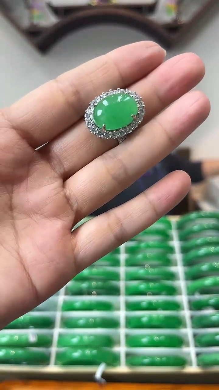 【闪购商品】翡翠戒指未镶嵌闪72 戒指