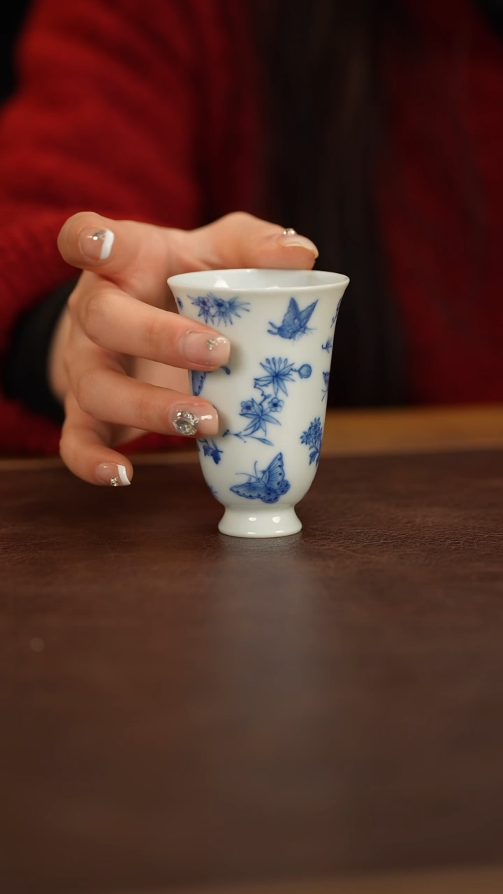 【闪购商品】博瑞堂青花百蝶闻香杯