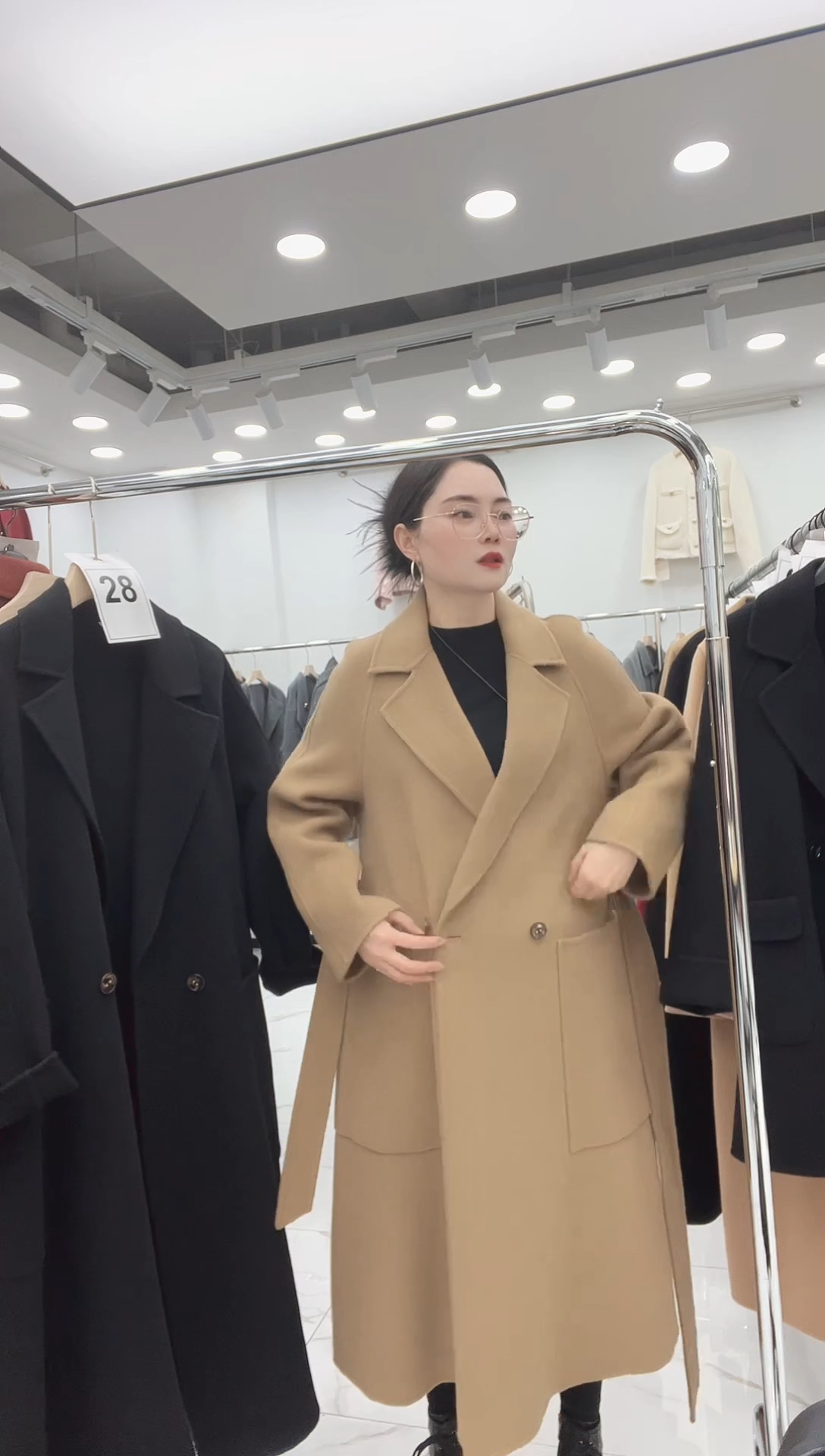 驼色大衣S号福利