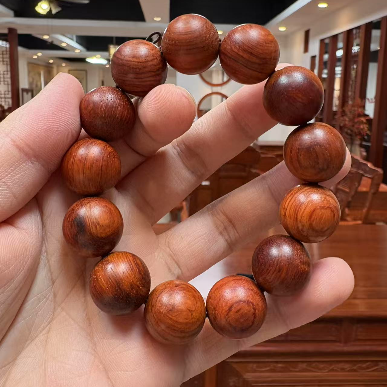 缅花 原木1.8手串12个珠