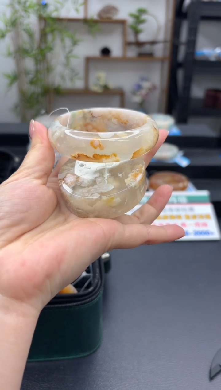 【闪购商品】石英质玉手镯未镶嵌C892(55圈赠送镯心)