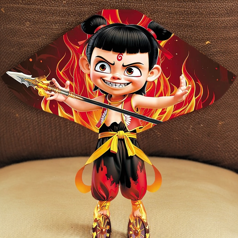 【魔童风筝】新款2025魔童风筝大人春游专用成人微风易飞创意