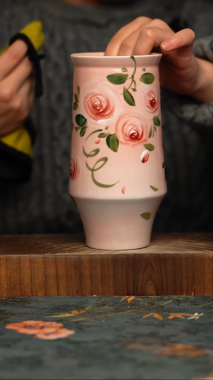 瓷片釉下彩手工手绘同款