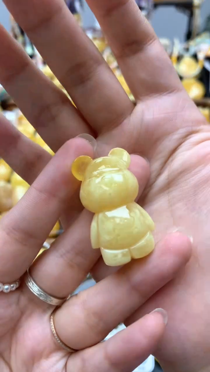 未镶嵌琥珀珠宝奇石112琥珀蜜蜡花粉有纹小坑介意勿拍