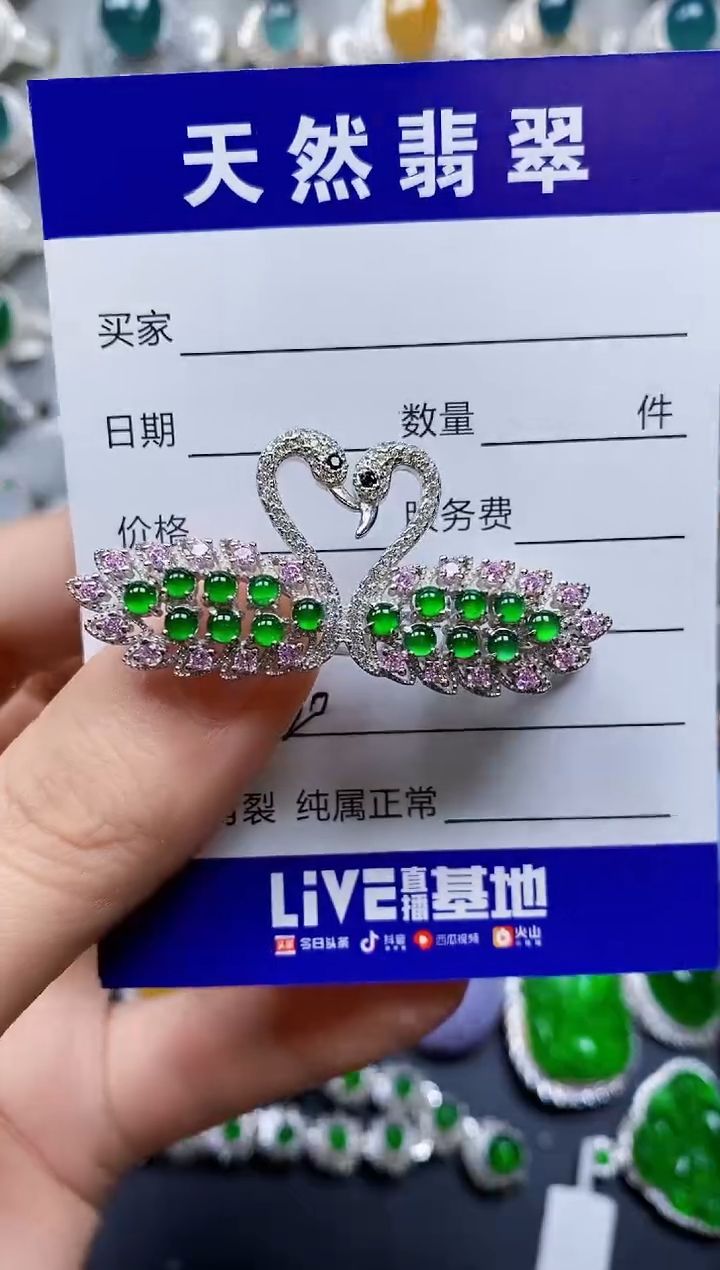 【闪购商品】翡翠颈饰银S925镶嵌0220
