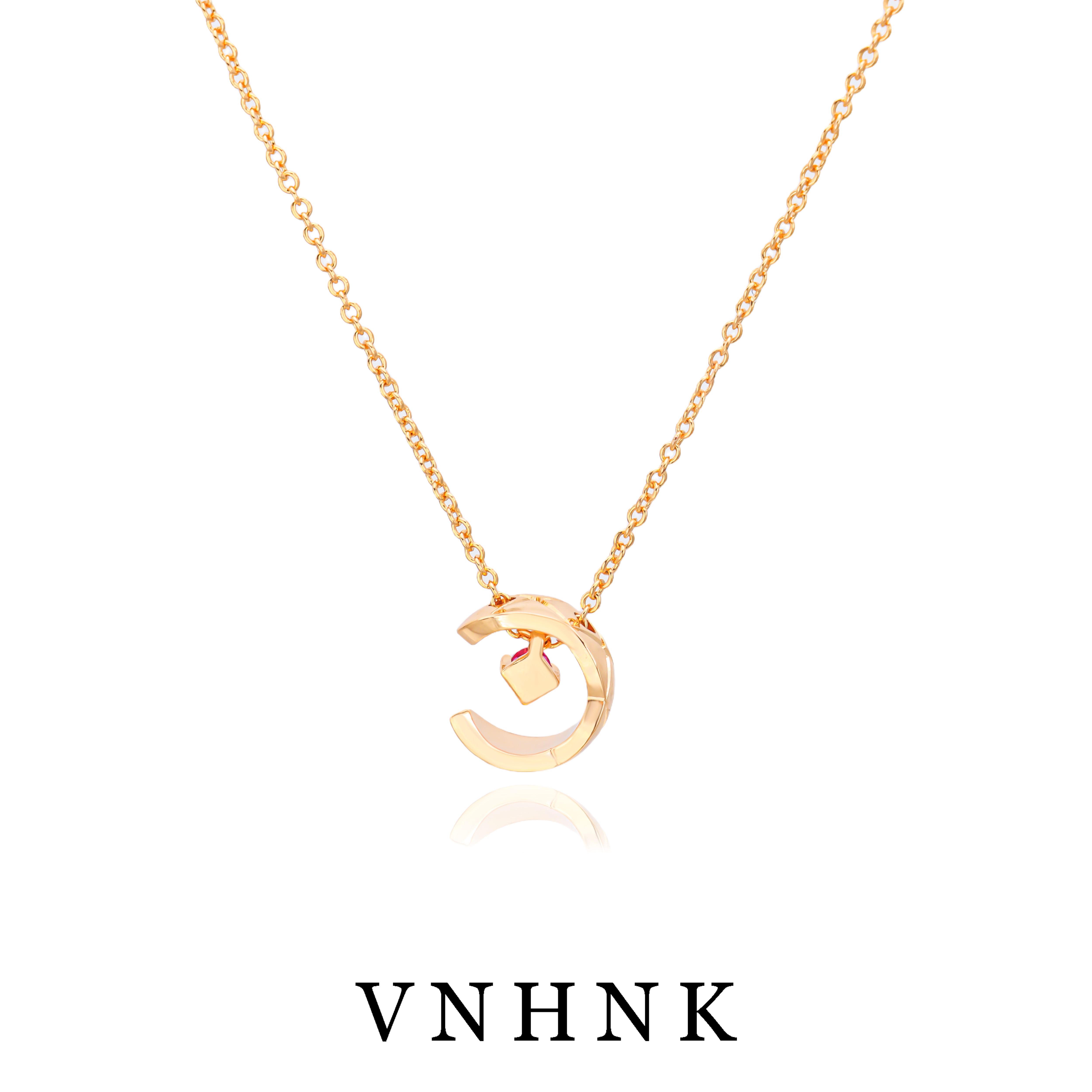 铜合金项链 美可儿   H377     玫瑰色（46cm) 气质百搭项链