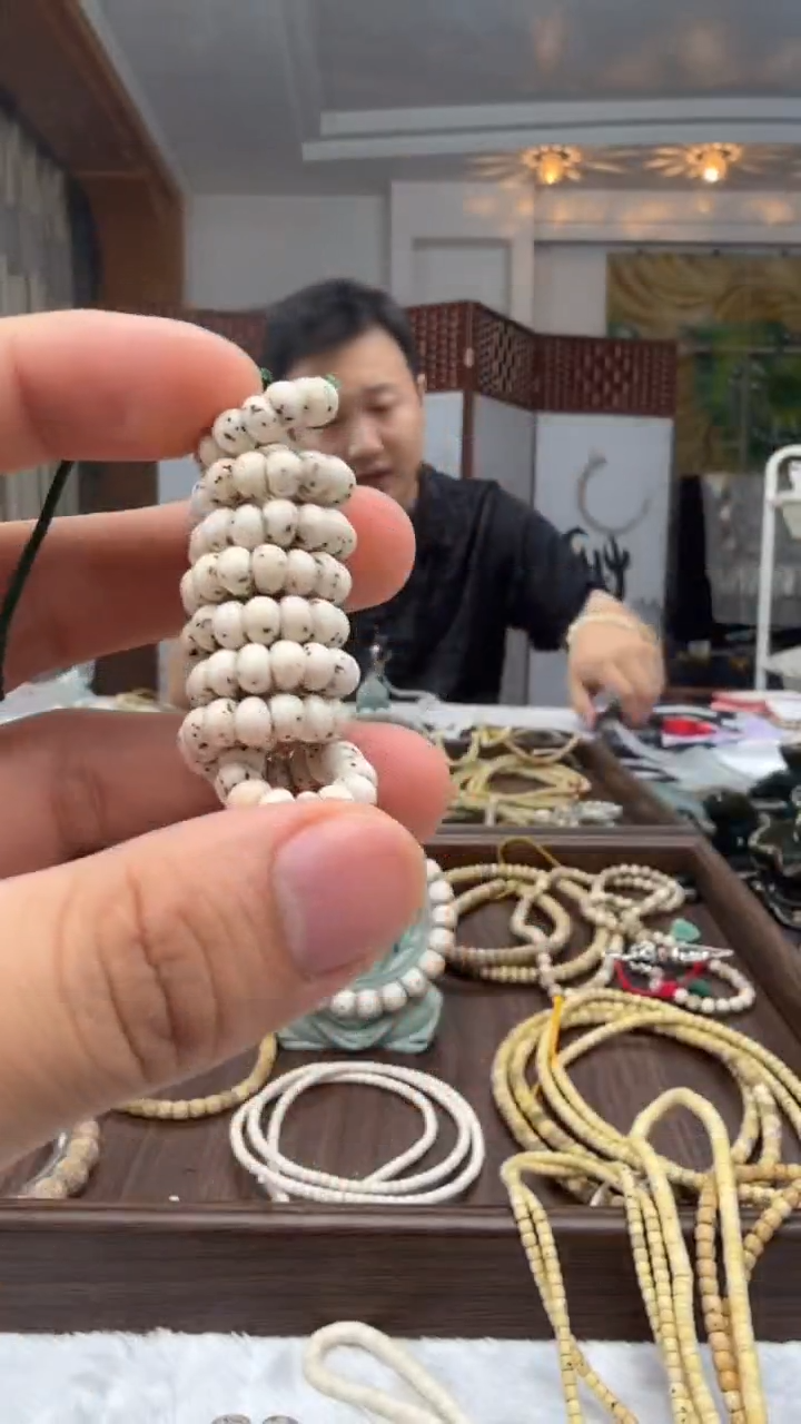 手串星月菩提骨瓷白蒜瓣大肠卡6数星星一物一图