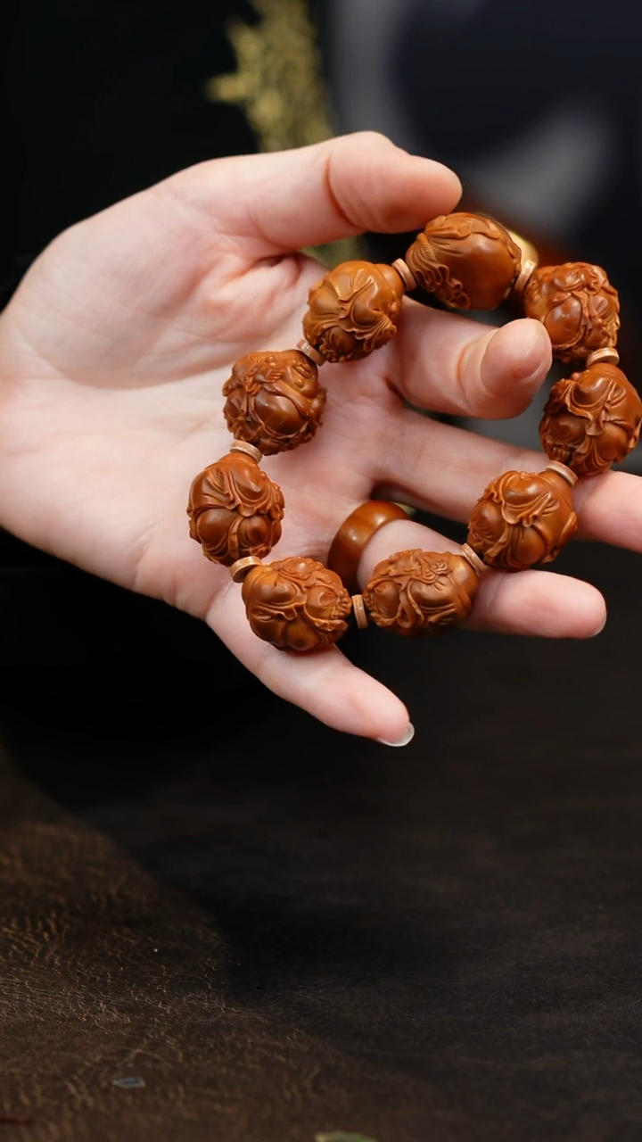 【闪购商品】橄榄核手串/手链宋水官铁核弥勒1·1