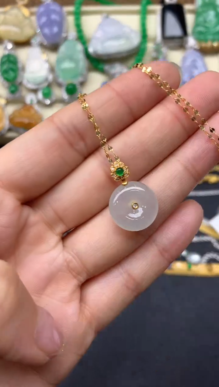 【闪购商品】翡翠颈饰18K金镶嵌281-中国好珍宝