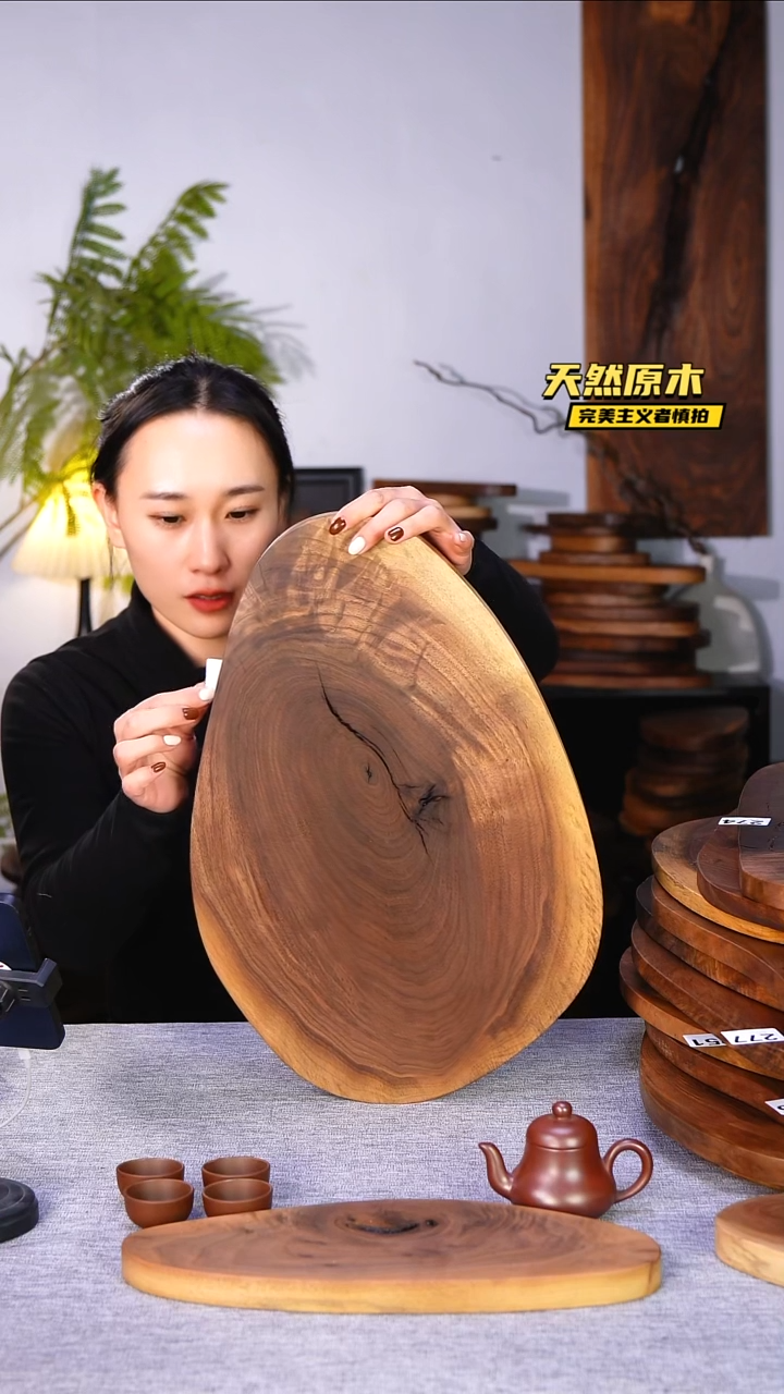 木北美黑胡桃原木.干裂疤结不属于商品质量问题完美主义者慎拍