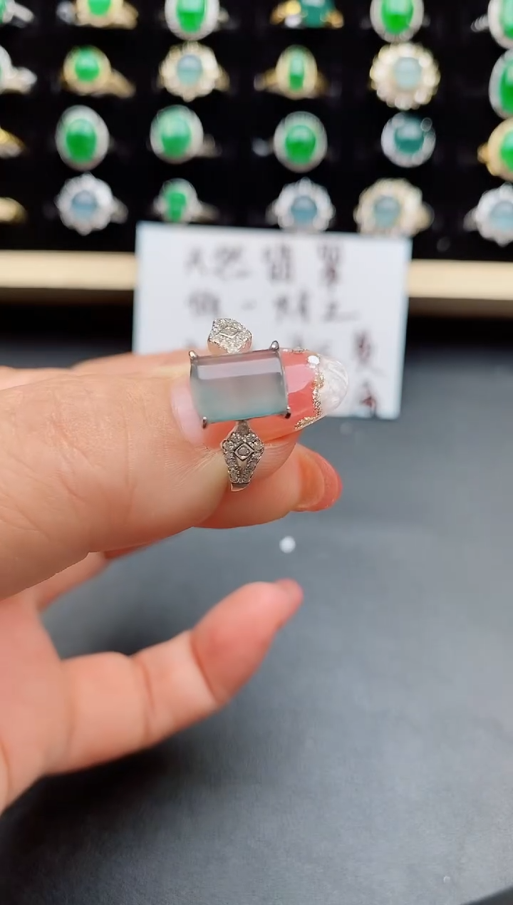 【闪购商品】翡翠戒指银S925镶嵌11111