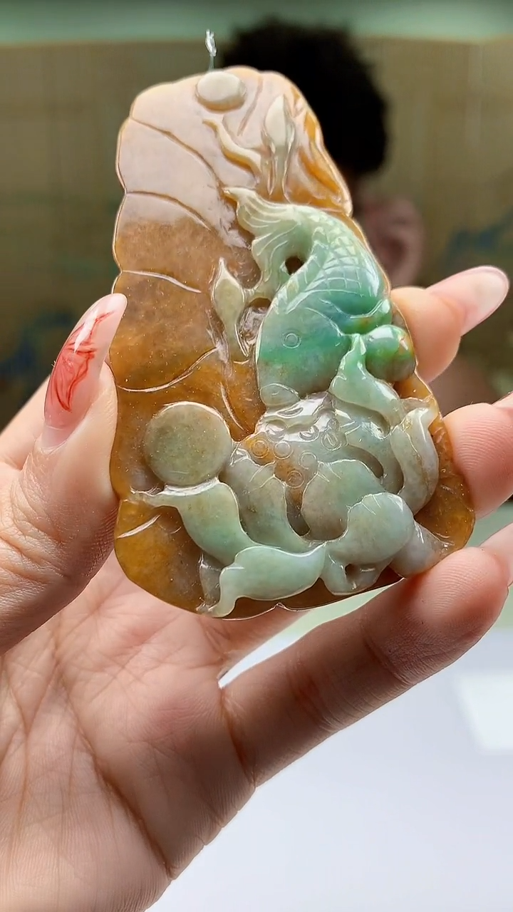 【闪购商品】定制翡翠未镶嵌4688ty-毛货挂件39