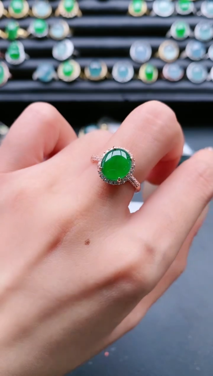 【闪购商品】翡翠戒指银S925镶嵌11111111