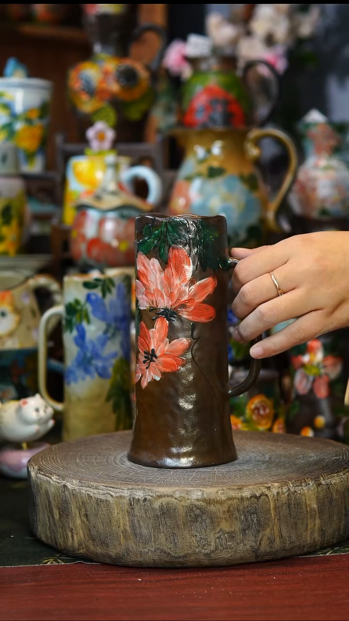 陶瓷230景德镇手工手绘釉下彩
