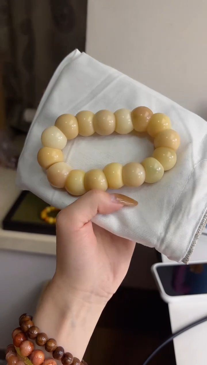 手串菩提根/象牙果Y***✨沐q91紫美人玉化蒜瓣肠20+mm手串瑕疵不补
