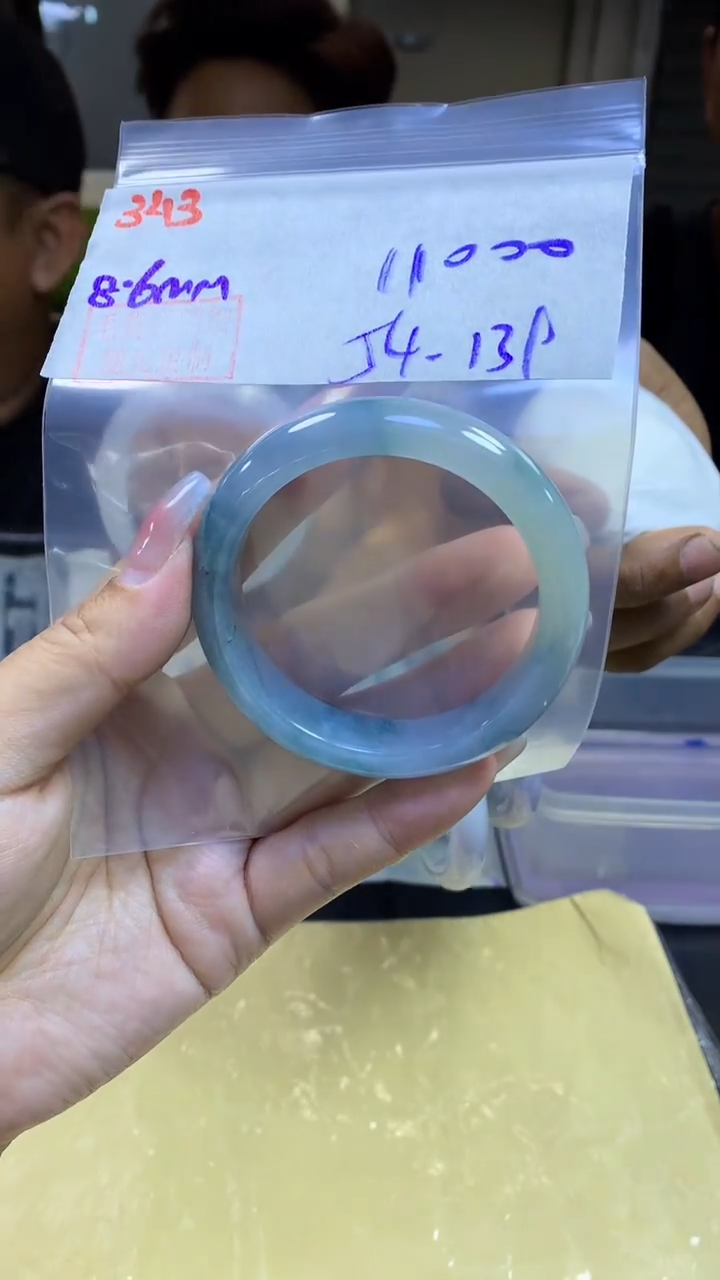 定制翡翠未镶嵌343手镯54+11000元+拍一发一