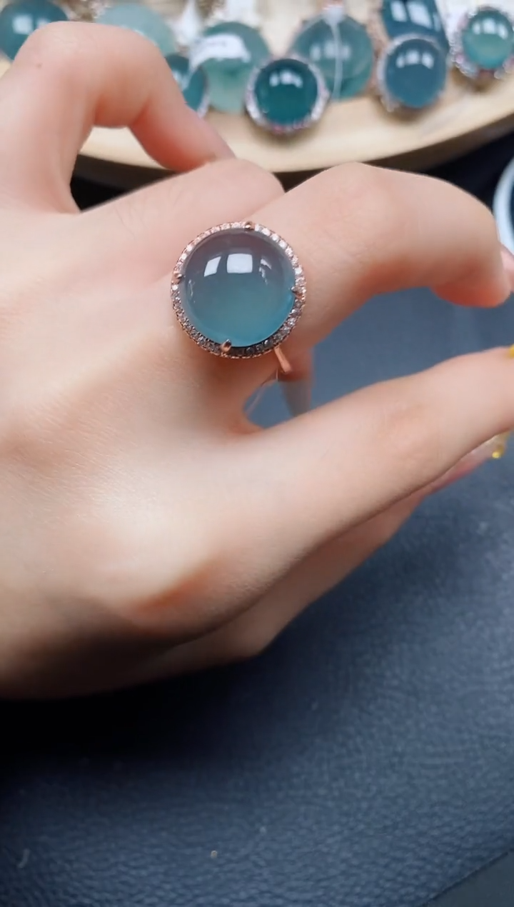 【闪购商品】翡翠戒指银S925镶嵌翡翠