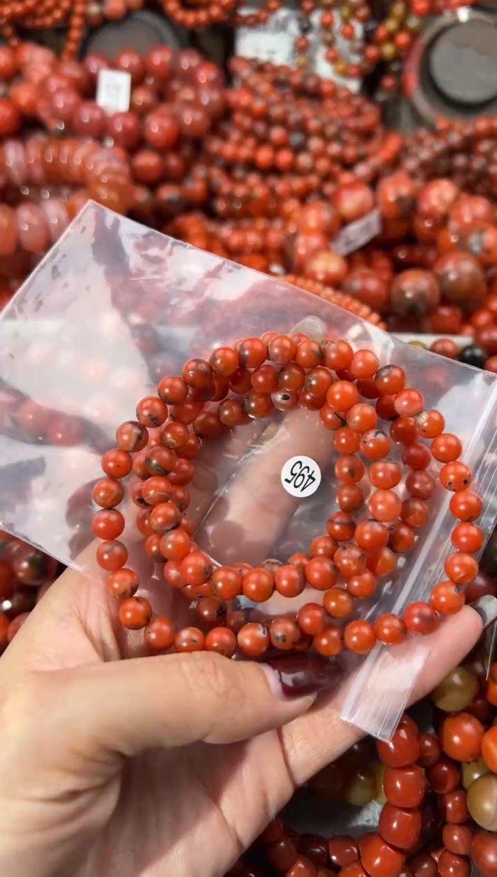 未镶嵌手串南红玛瑙7+