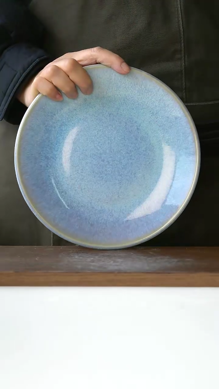 【闪购商品】陶瓷窑变北极雪早餐盘@4-2@