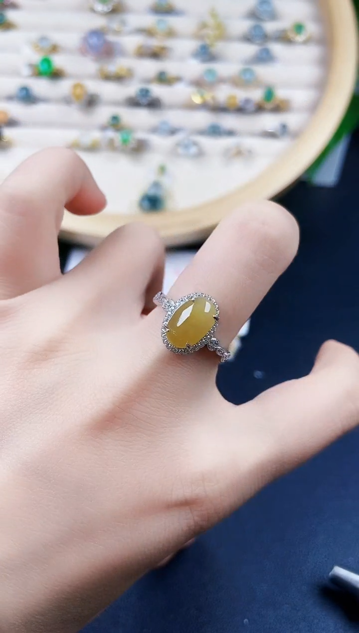 【闪购商品】翡翠戒指银S925镶嵌14144111