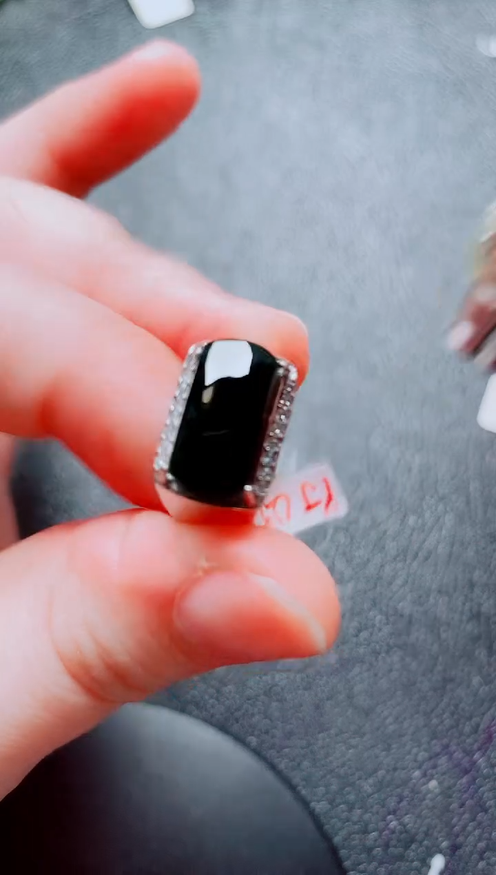 银S925镶嵌戒指翡翠1111