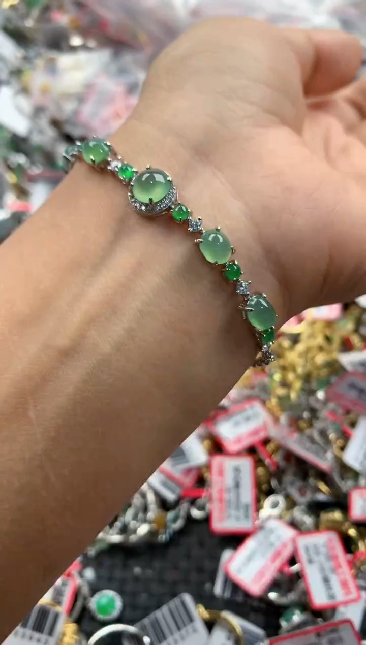 银S925镶嵌戒指翡翠111                 8