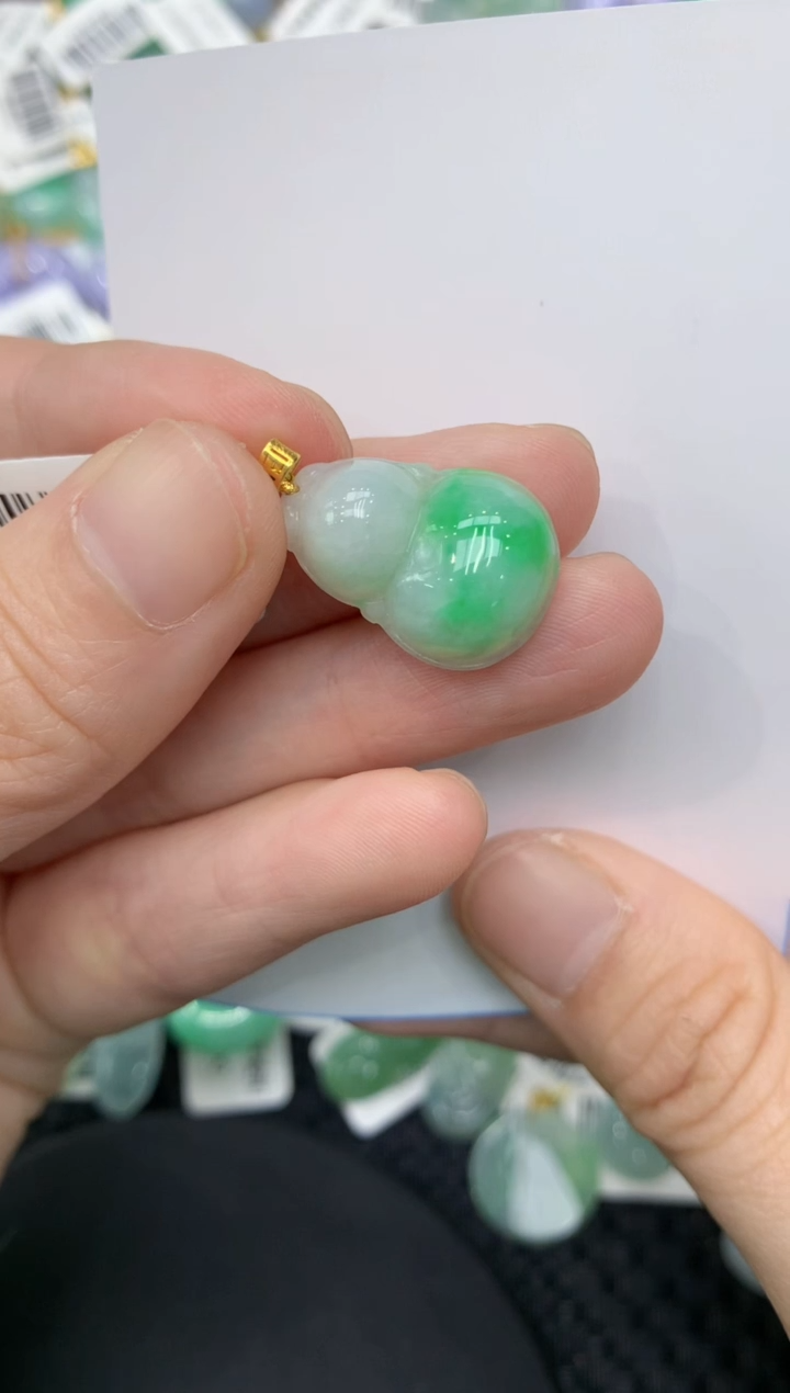 【闪购商品】翡翠颈饰18K金镶嵌11111111
