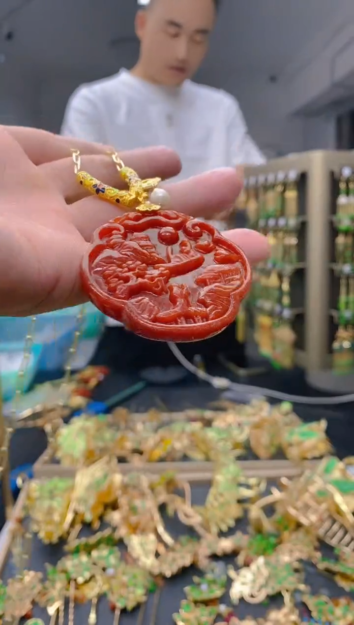 【闪购商品】翡翠耳饰合金157翡翠锁骨链