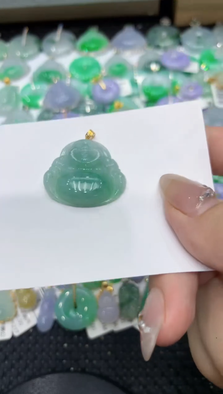 【闪购商品】翡翠颈饰18K金镶嵌222222222