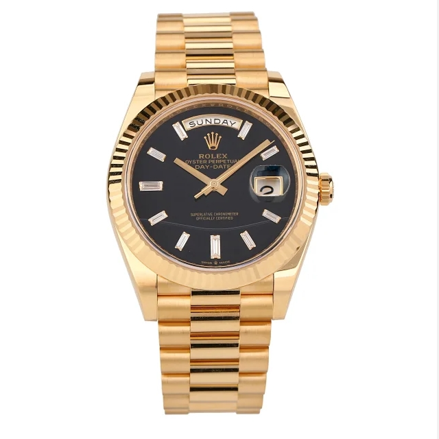 全新未使用 Rolex/劳力士 礼尚往来24年228238黑玛瑙男表V598C
