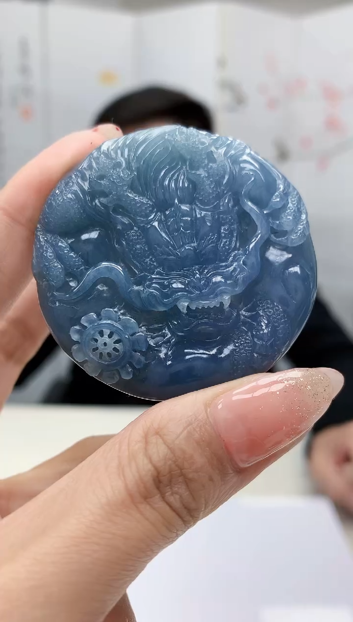 【闪购商品】定制翡翠未镶嵌5152MM-毛货挂件96