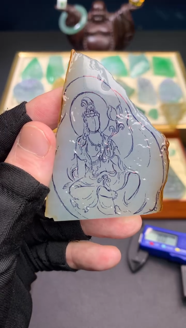 未镶嵌定制翡翠天然翡翠裸石（包工）