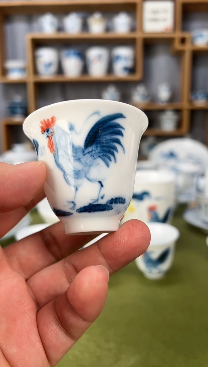 【闪购商品】葫芦鸡金钟杯1个纯手绘