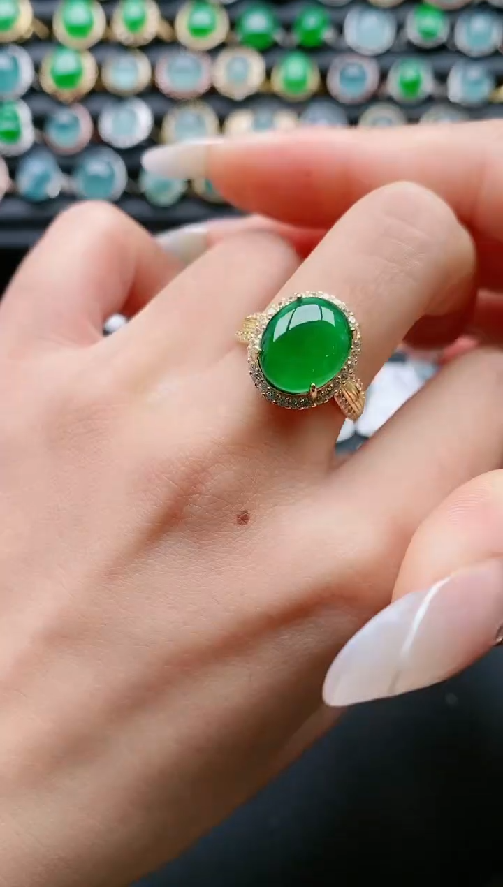 【闪购商品】翡翠戒指银S925镶嵌1111111