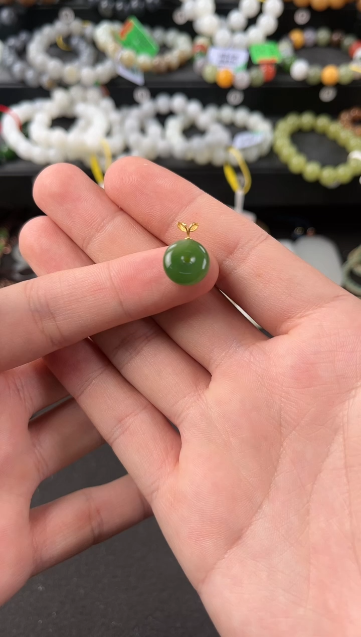 【闪购商品】和田玉吊坠未镶嵌俄碧吊坠平安扣微色差