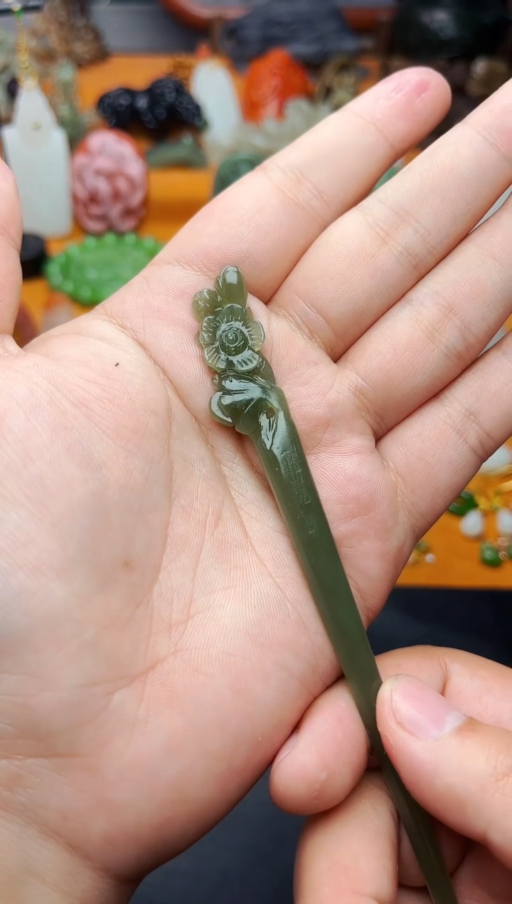 【闪购商品】和田玉发饰未镶嵌发簪01