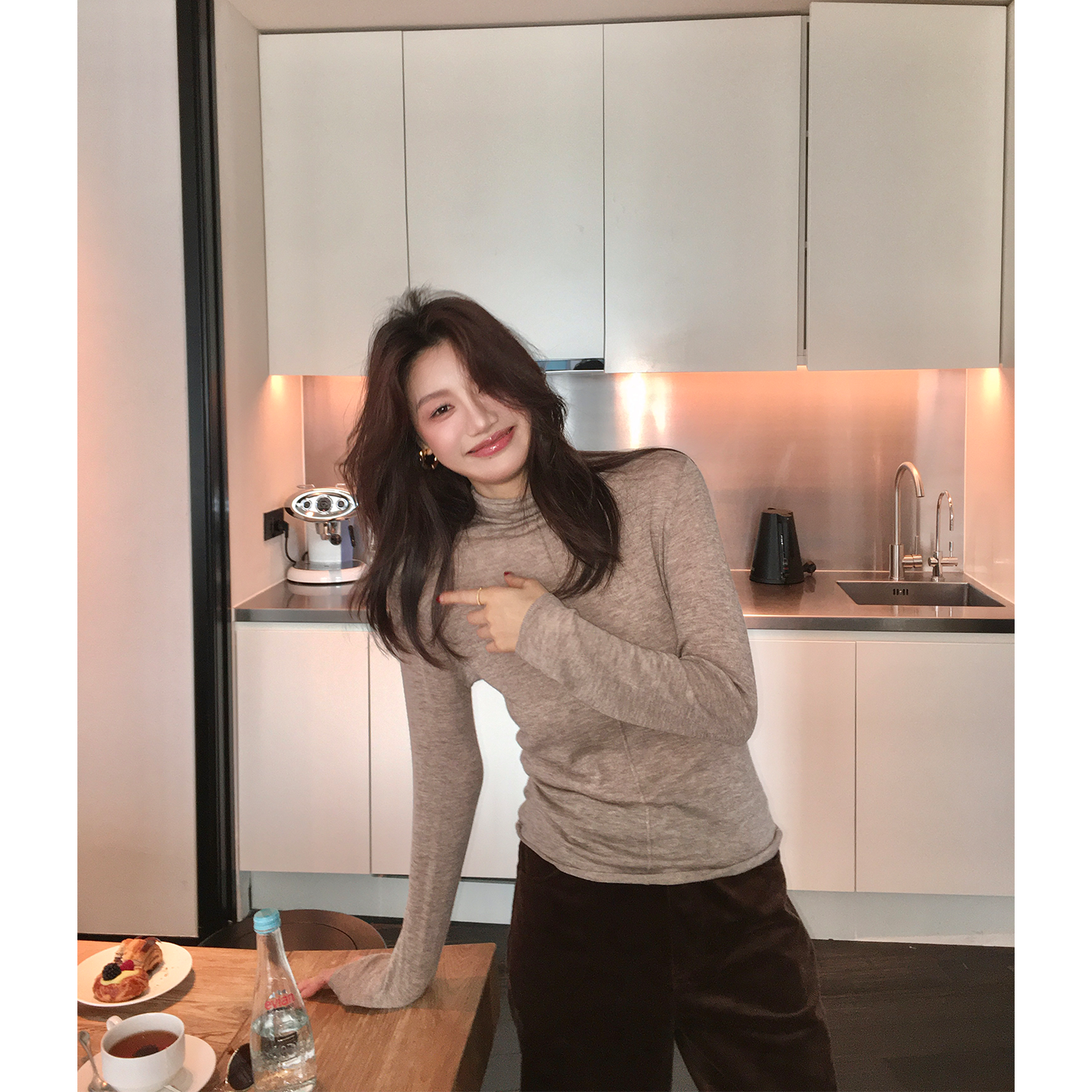 【ALONESAVOR】龍喜儿 秋冬30水溶羊毛衫16支绵羊毛打底针织衫V095