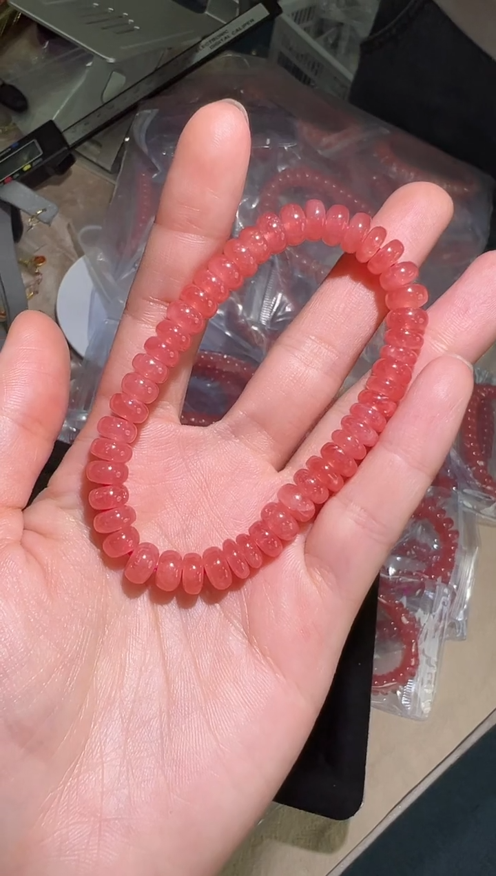 【闪购商品】菱锰矿（红纹石）手串未镶嵌0117s024多样性发一