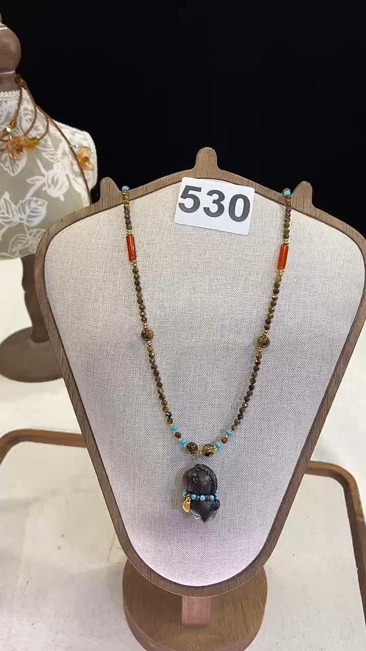 项链钛钢淡水珍珠530