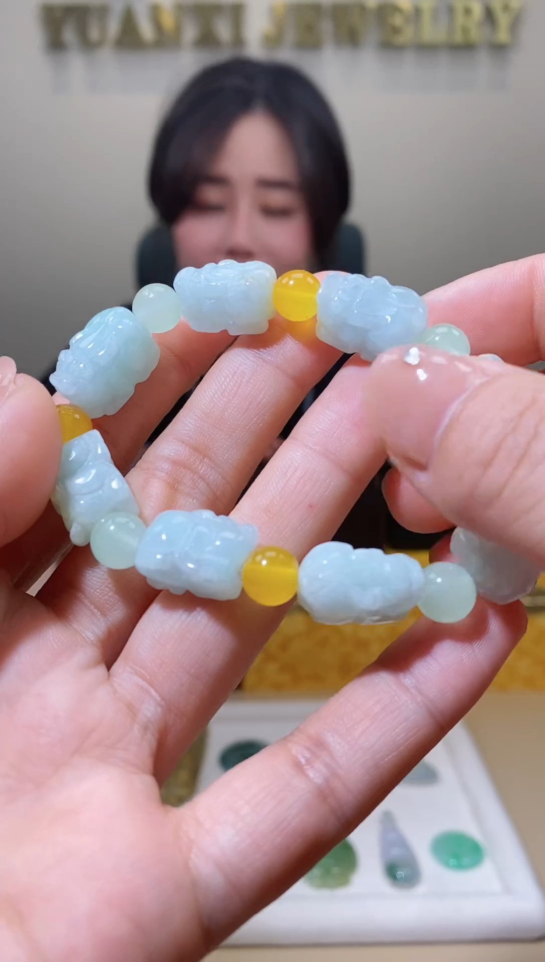 【闪购商品】翡翠手串未镶嵌天然A货翡翠貔貅手串