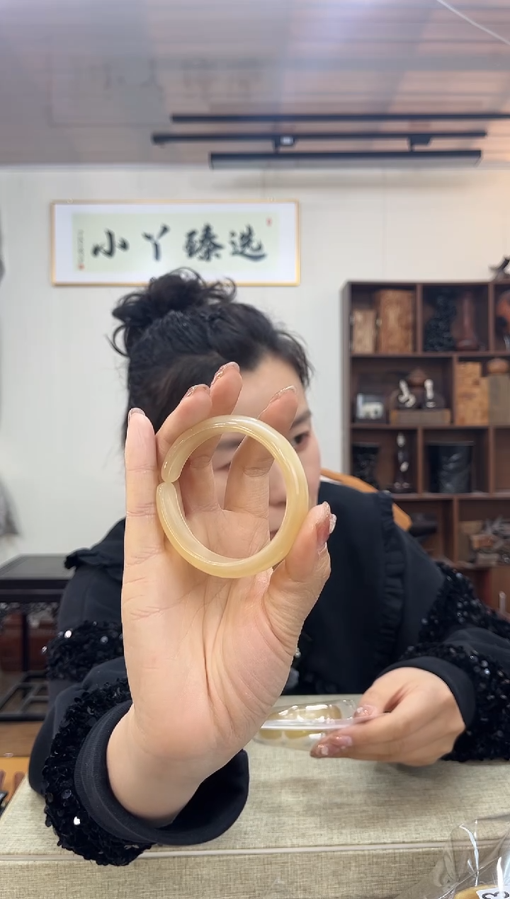 【闪购商品】木1161可可木开口镯子53圈口木