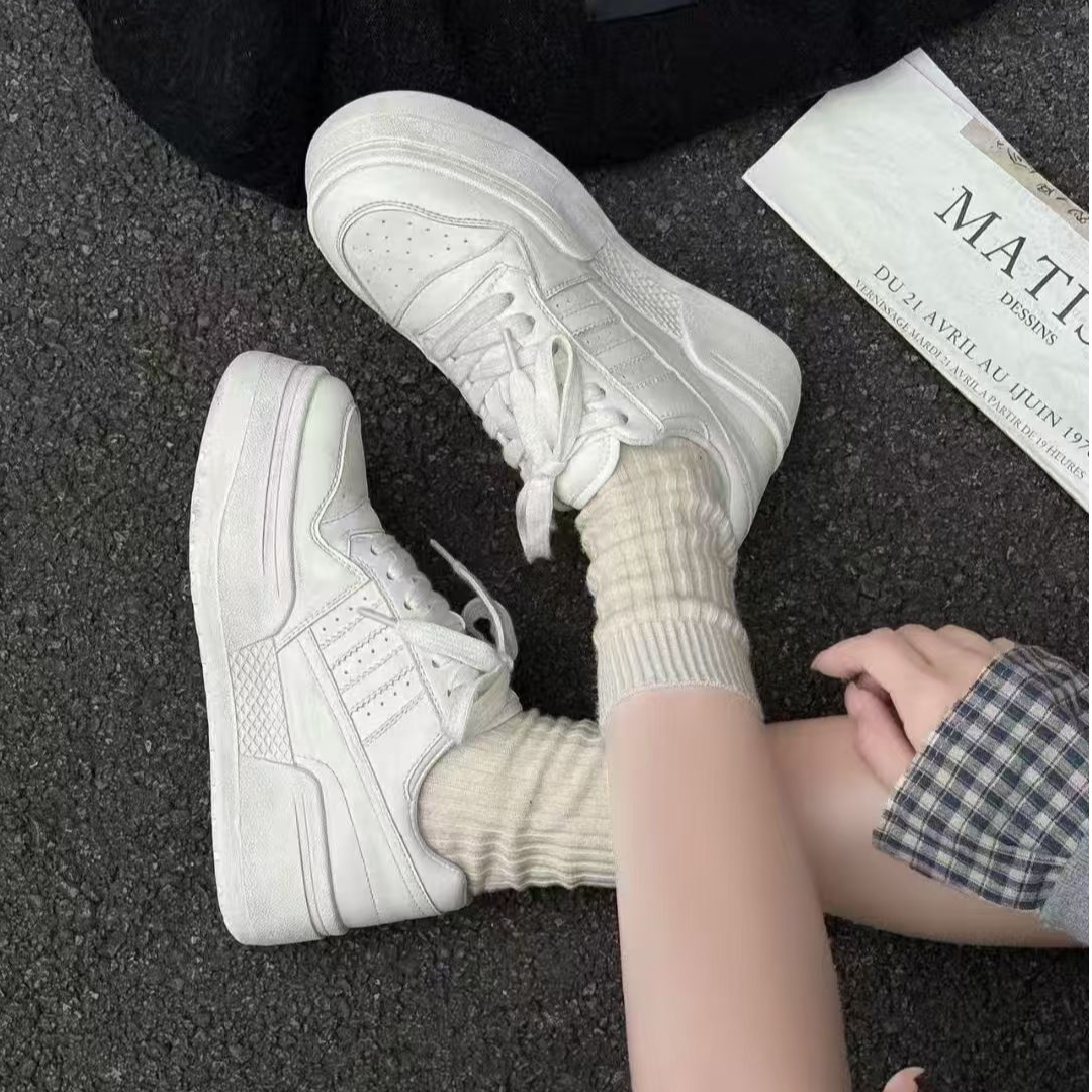 欧货真皮品质休闲擦色做旧休闲板鞋女鞋